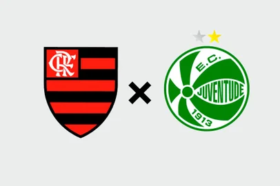 Flamengo x Juventude escudos