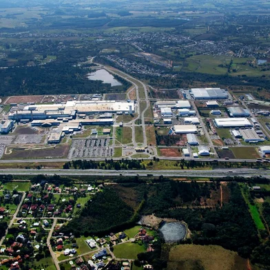 Vista aérea da fábrica da GM em Gravataí