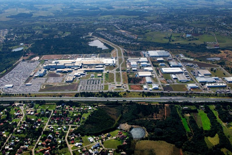 Vista aérea da fábrica da GM em Gravataí