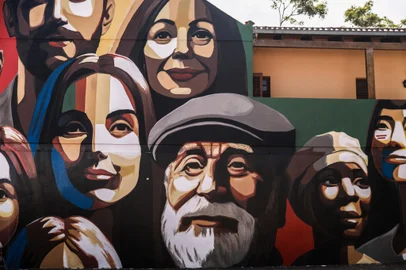 Porto Alegre, RS, Brasil, 14-01-2025: Mural na Famurs. Foto: Renan Mattos / Agência RBS<!-- NICAID(15953187) -->