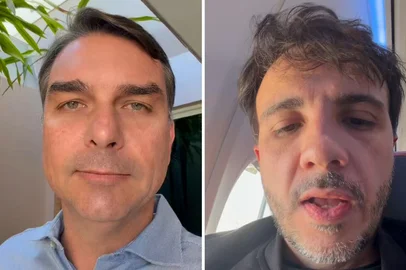Flavio Bolsonaro e Renan Santos<!-- NICAID(16345474) -->