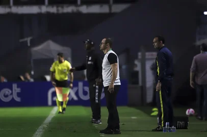 Santos e Juventude se enfrentam pela 31ª rodada do Campeonato Brasileiro da Série A, na Vila Belmiro, em Santos-SP.<!-- NICAID(15232074) -->