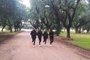 Atletas africanos treinam para a Maratona de Porto Alegre.