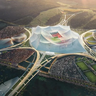 Stade Hassan II em construção para a copa de 2030.<!-- NICAID(16119689) -->