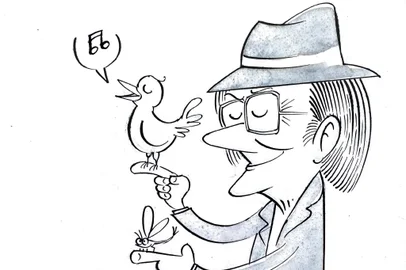 Ilustração de Iotti para o livro “Entrevistas póstumas: eles deixaram as respostas. Nós fizemos as perguntas – Volume 2”, da ARI. José Lutzenberger<!-- NICAID(15906385) -->
