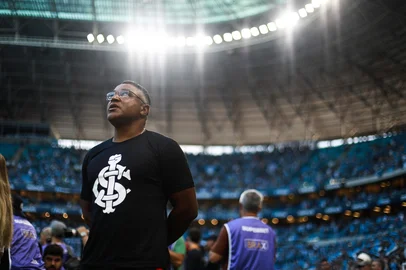 PORTO ALEGRE, RS, BRASIL, 08/03/2025- Gre-Nal 445: Grêmio e Inter se enfrentam pelo jogo de ida da final do Gauchão na Arena. Foto: Renan Mattos / Agencia RBS<!-- NICAID(15991399) -->