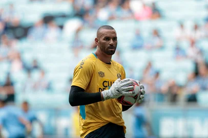 PORTO ALEGRE, RS, BRASIL, 07-02-2026: Jogo entre Grêmio x Novo Hamburgo, na Arena do Grêmio, neste sábado valendo classificação para a semifinal do Campeonato Gaúcho 2026. A partida única é válida pelas quartas de final do campeonato estadual. (Foto: André Ávila/Agência RBS)Indexador: Andre Avila<!-- NICAID(16220878) -->