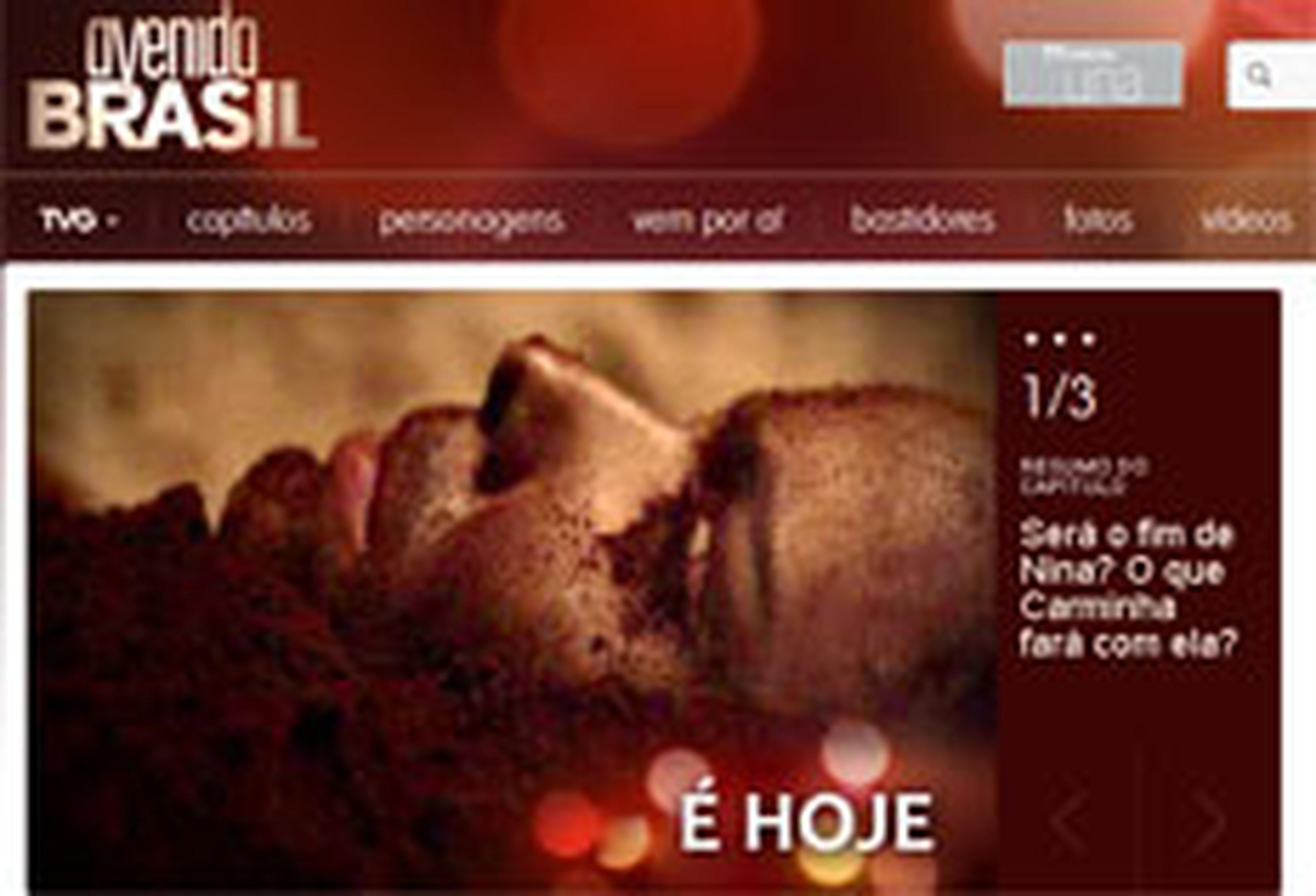 Site Avenida Brasil/Globo.com, Reprodução
