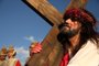 PORTO ALEGRE, RS, BRASIL, 29-03-2013: Aldacir Oliboni, representando Jesus, sobe o Morro da Cruz, em um trajeto de quase 2 km de ladeiras íngrimes, durante a reencenação da Paixão de Cristo, na Sexta-Feira Santa.