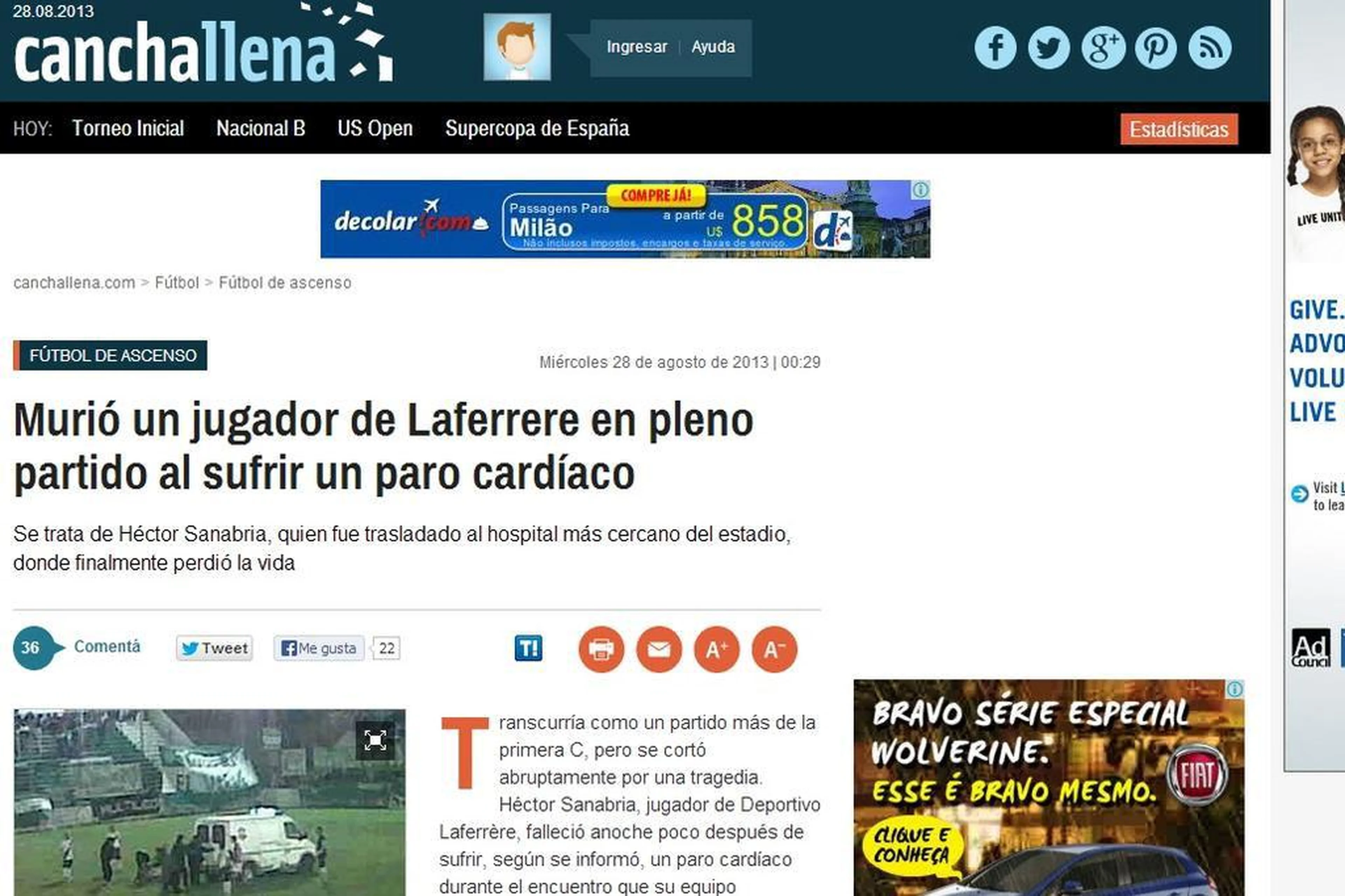 Reprodução/CanchaLlena