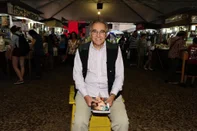  PORTO ALEGRE, RS, BRASIL - Professor Ruy Carlos Ostermann na 59° Feira do Livro de Porto Alegre.