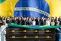 Cerimônia em Brasília em que presidente Dilma Rousseff e autoridades receberam restos mortais do ex-presidente João Goulart, o Jango.