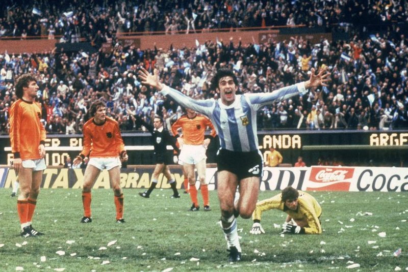 Mario Kempes, centroavante da Argentina no Mundial de 1978
