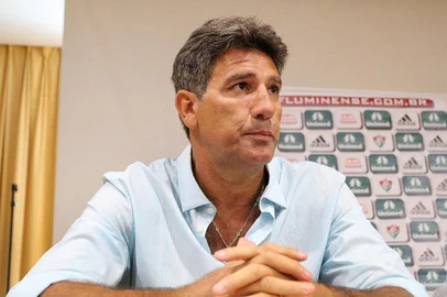 Renato Portaluppi na reapresentação do Fluminense, em 8 de janeiro de 2014