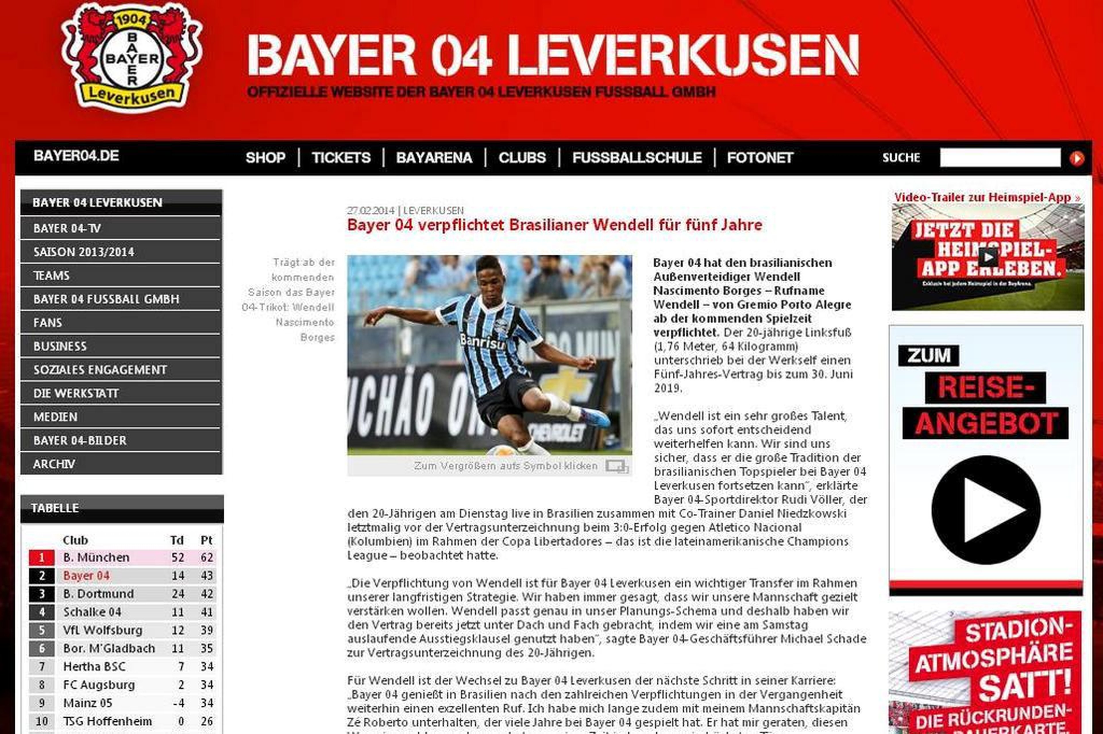 Reprodução/Bayer Leverkusen