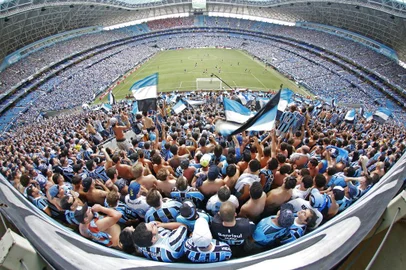 

PORTO ALEGRE, RS, BRASIL, 30/03/2014: Torcida Geral do Grêmio, durante o Gre-Nal 400. (Omar Freitas/Agência RBS, Esporte)
Indexador: Omar Freitas