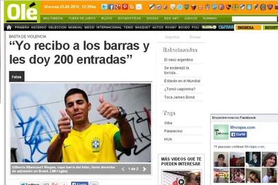 olé, inter, copa, do mundo, 2014, futebol, argentina, barra brava