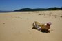  VIAMÃO, RS, BRASIL, 07-12-2014: Garrafa plástica na beira da praia de Fora no Parque Estadual de Itapuã, em Viamão. (Foto: Mateus Bruxel / Agência RBS)Indexador: Mateus_Bruxel