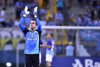  PORTO ALEGRE, RS, BRASIL - 20-11-2014 - Campeonato Brasileiro - 35ª Rodada, Grêmio x Cruzeiro na Arena.(FOTO: RICARDO DUARTE/AGÊNCIA RBS)Goleiro Marcelo Grohe