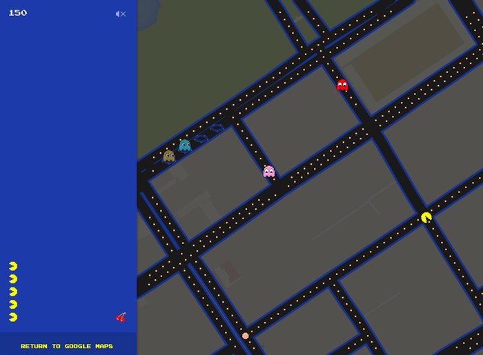 Jogo Pac-Man no Google 