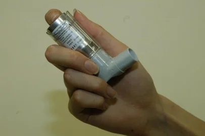 Berotec aerosol, remédio usado por quem tem asma.