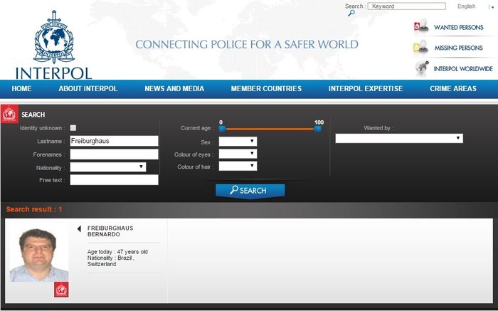 Reprodução / Interpol