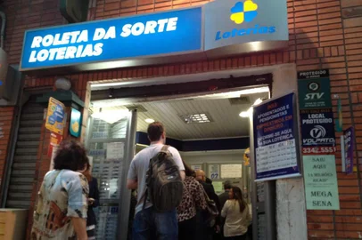 Lotéria Roleta da Sorte, onde foi feita aposta ganhadora da mega sena em Porto Alegre. 