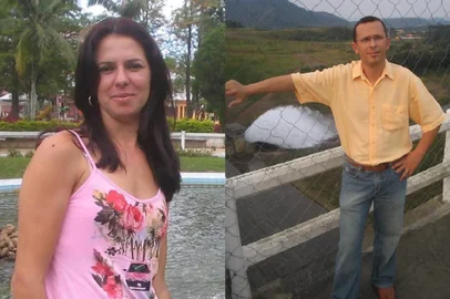 Casal Paulo César Raichaski, 42 anos, e Solange de Lima Vargas, 35 anos, encontrado morto carbonizado em um carro em Canoas. Eram de Içara, Santa Catarina.