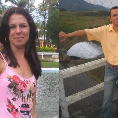 Casal Paulo César Raichaski, 42 anos, e Solange de Lima Vargas, 35 anos, encontrado morto carbonizado em um carro em Canoas. Eram de Içara, Santa Catarina.