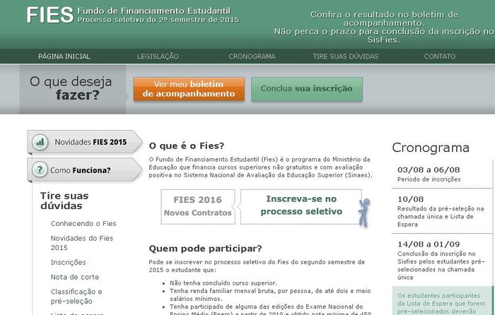 Reprodução / Fies