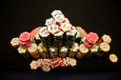  JARAGUÁ DO SUL, SC, BRASIL (08/05/2015) - Fichas de aposta do poker. (Foto: Maykon Lammerhirt, Agencia RBS)
