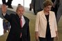  Former Brazilian president Luiz Inacio Lula da Silva (L) gestures next to Brazilian president Dilma Rousseff after Lula's sworn in as chief of staff, in Brasilia on March 17, 2016. Rousseff appointed Luiz Inacio Lula da Silva as her chief of staff hoping that his political prowess can save her administration. The president is battling an impeachment attempt, a deep recession, and the fallout of an explosive corruption scandal at state oil giant Petrobras. AFP Editoria: POLLocal: BrasíliaIndexador: EVARISTO SASecao: governmentFonte: AFPFotógrafo: STF
