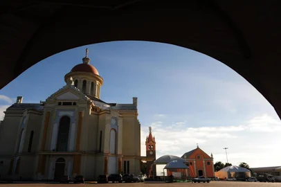  CAXIAS DO SUL, RS, BRASIL (25/05/2016) Santuário de Carvaggio 2016. Reportagem verifica a instalação da estrutura para receber os romeiros.   (Roni Rigon/Pioneiro)