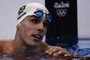 Brazils Bruno Fratus competes in a Mens 50m Freestyle heat during the swimming event at the Rio 2016 Olympic Games at the Olympic Aquatics Stadium in Rio de Janeiro on August 11, 2016. CHRISTOPHE SIMON / AFP