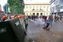 PORTOALEGRE, RS, BRASIL 19/12/2016 - Tropa de choque da Brigada Militar e manifestantes entram em confronto em frente à Assembleia Legislativa. (FOTO: LAURO ALVES/AGÊNCIA RBS).