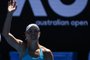 Germanys Angelique Kerber celebrates after victory against Germanys Carina Witthoeft during their womens singles match on day three of the Australian Open tennis tournament in Melbourne on January 18, 2017. SAEED KHAN / AFP