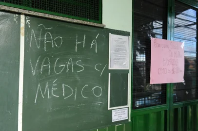  CAXIAS DO SUL, RS, BRASIL (06/03/2017). Greves dos Médicos Caxienses 2017. Reportagem verifica o atendimentos nas UBSs do Cinquentenário, Esplanada e Vila Ipê.  NA FOTO, UBS CINQUENTENÁRIO.   (Roni Rigon/Pioneiro).