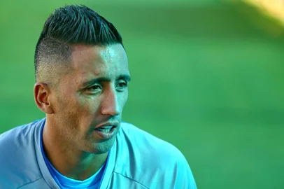  PORTO ALEGRE - BRASIL - Entrevista com jogador do Grêmio Barrios. (FOTO: LAURO ALVES)