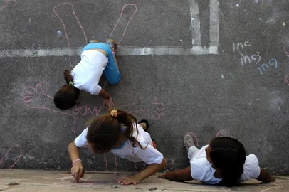 *** Educação Infantil 1-RicardoW *** Série sobre educação Infantil Municipal  na foto Alunos 1ª série da escola municipal Manoel Pereira dos Santos.