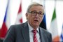 O presidente da Comissão da União Europeia, Jean-Claude Juncker, apresenta um discurso durante o encontro no Parlamento Europeu em Estrasburgo, no leste da França, em 14 de junho de 2017, antes do próximo Conselho Europeu./ AFP PHOTO / FREDERICK FLORIN