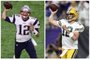 tom brady, new england patriots, aaron rodgers, green bay packers, nfl