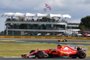 Ferrari's German driver Sebastian Vettel drives during the first practice session at the Silverstone motor racing circuit in Silverstone, central England on July 14, 2017 ahead of the British Formula One Grand Prix. / AFP PHOTO / BEN STANSALL