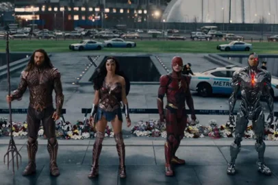  Still do novo trailer da Liga da Justiça, divulgado no painel no Hall H da comic con de San Diego.