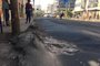 Ondulações e buracos no asfalto da Avenida Cristóvão Colombo com a Rua Comendador Azevedo.