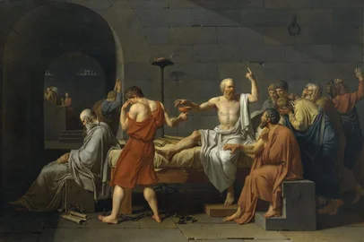 Obra A Morte de Sócrates, de Jacques-Louis David