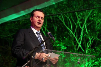  Florianópois, SC , Brasil 15/08/2017. Cerimônia de lançamento da nova marca da NSCTV e Grupo NSC.Na foto  Gilberto Kassab - Ministro das Comunicações (5)