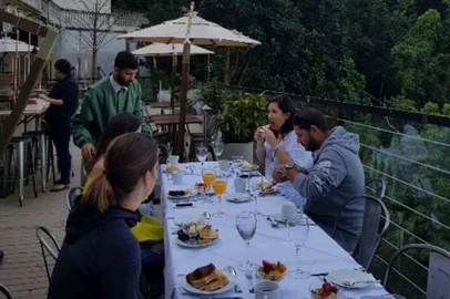 Café da manhã no Cristo Redentor, no Rio de Janeiro.