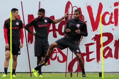  

PORTO ALEGRE, RS, BRASIL, 12-09-2017. Inter fez treino no CT Parque Gigante. (MATEUS BRUXEL/AGÊNCIA RBS)