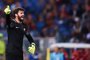 Roma's Brazilian goalkeeper Alisson Ramses Becker shouts instructions during the UEFA Champions League Group C football match between AS Roma and Atletico Madrid on September 12, 2017 at the Olympic stadium in Rome. / AFP PHOTO / Filippo MONTEFORTE