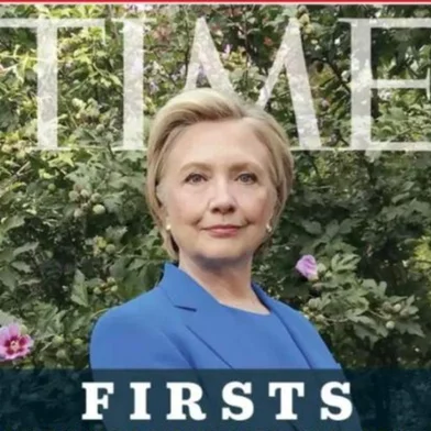 na foto: Hillary Clinton is the first woman to win a major party¿s nomination for President. 